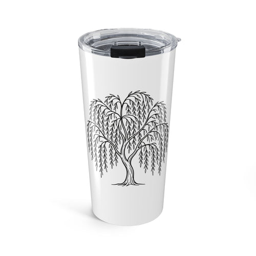 20oz insulated tumbler wrapped with the Cottage Creek Garden willow design