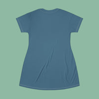 CCG Botanical T-Shirt Dress — Slate Blue